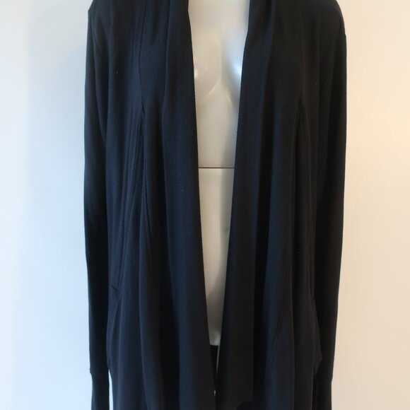 Womens Athleta Black Open Sweater Cardigan L - Picture 3 of 7
